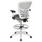 Flash Furniture Gray Draft Chair, White Frame HL-0001-1CWHITE-LTGY-GG - alternate 6